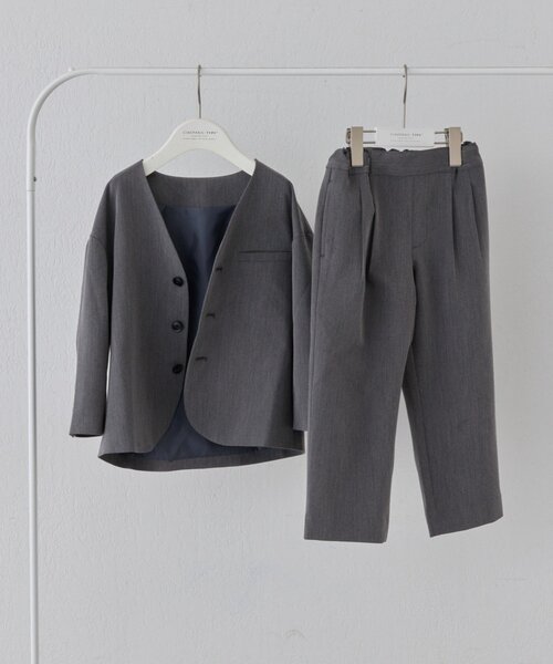 CIAOPANIC TYPY（チャオパニックティピー）の「【KIDS】【フォーマル・セレモニー】洗えるジャケットパンツセット（テーラードジャケット・キッズ・グレー・SMALL/MEDIUM）」の6枚目の写真