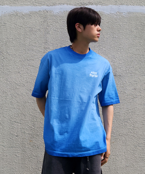 ASTRAL PROJECTION（アストラルプロジェクション）の「グラフィティレタリングピグメントルーズフィット半袖Tシャツ_ブルー（Tシャツ/カットソー・メンズ・その他・L/XL/XXL/M）」の7枚目の写真