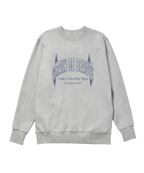 GRAIN DE BEAUTE（グランデボーテ）の「ARCH LOGO SWEAT [GRAY]（スウェット・レディース・グレー・L/M/S）」の2枚目の写真