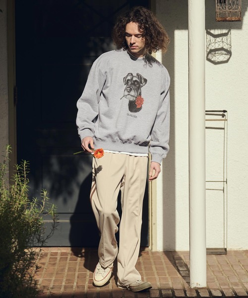 UN-FILLED(アンフィルド)の「msw1838- REAL GERBERA DOG CN SWEAT スウェット(シュナウザー)(SDUF-2602SNZ)(スウェット・メンズ・グレー/ホワイト・XL/L/M)」の9枚目の写真
