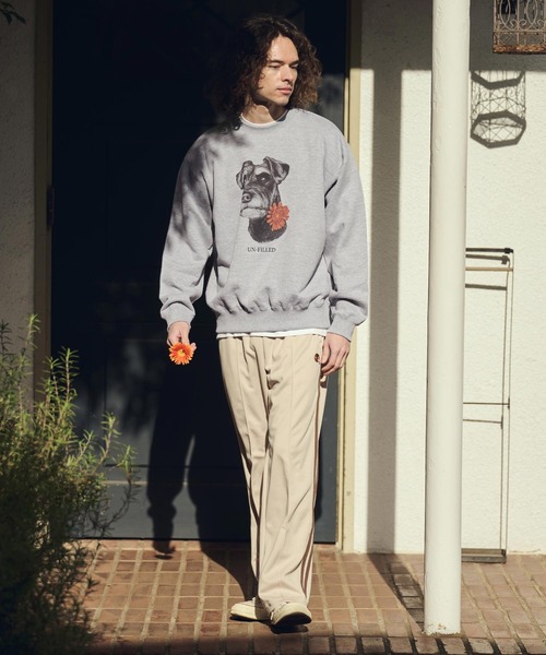 UN-FILLED(アンフィルド)の「msw1838- REAL GERBERA DOG CN SWEAT スウェット(シュナウザー)(SDUF-2602SNZ)(スウェット・メンズ・グレー/ホワイト・XL/L/M)」の10枚目の写真