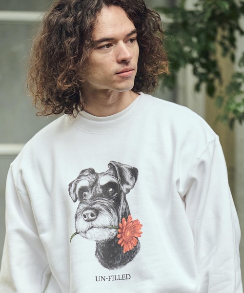 UN-FILLED(アンフィルド)の「msw1838- REAL GERBERA DOG CN SWEAT スウェット(シュナウザー)(SDUF-2602SNZ)(スウェット・メンズ・グレー/ホワイト・XL/L/M)」の12枚目の写真