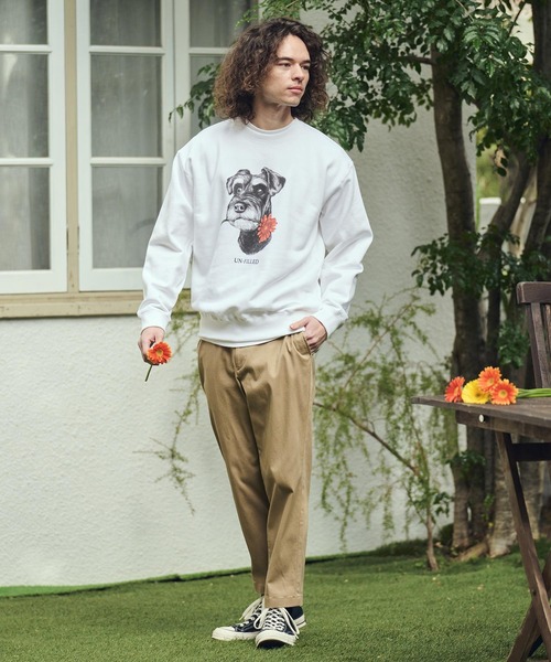 UN-FILLED(アンフィルド)の「msw1838- REAL GERBERA DOG CN SWEAT スウェット(シュナウザー)(SDUF-2602SNZ)(スウェット・メンズ・グレー/ホワイト・XL/L/M)」の15枚目の写真