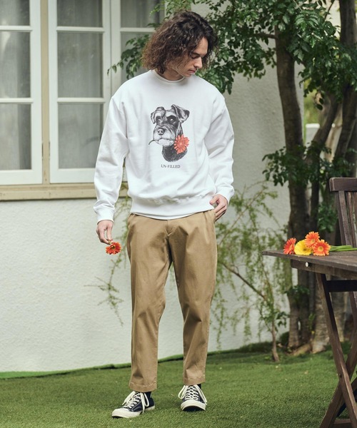 UN-FILLED(アンフィルド)の「msw1838- REAL GERBERA DOG CN SWEAT スウェット(シュナウザー)(SDUF-2602SNZ)(スウェット・メンズ・グレー/ホワイト・XL/L/M)」の16枚目の写真