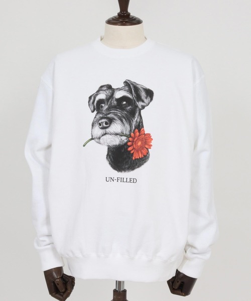 UN-FILLED(アンフィルド)の「msw1838- REAL GERBERA DOG CN SWEAT スウェット(シュナウザー)(SDUF-2602SNZ)(スウェット・メンズ・グレー/ホワイト・XL/L/M)」の17枚目の写真