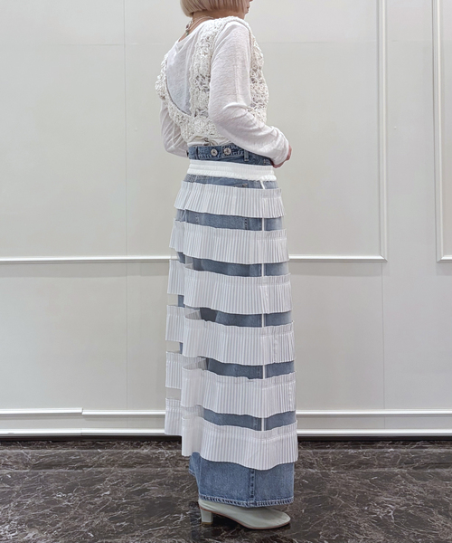 IENA LA BOUCLE（イエナラブークル）の「IENA LA BOUCLE ダンダンプリーツスカート（スカート・レディース・ホワイト・FREE）」の5枚目の写真