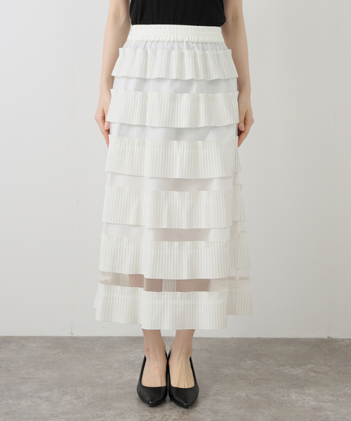 IENA LA BOUCLE（イエナラブークル）の「IENA LA BOUCLE ダンダンプリーツスカート（スカート・レディース・ホワイト・FREE）」の16枚目の写真