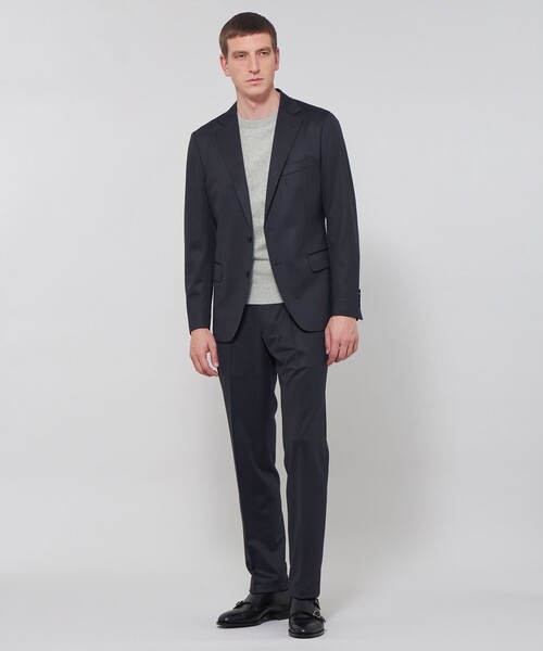 MACKINTOSH LONDON（マッキントッシュ ロンドン）の「【WEB・一部店舗限定】ハイゲージコットンクルーネックニット（ニット/セーター・メンズ・ネイビー/ブルー系その他4/グレー・XL/L/M）」の14枚目の写真