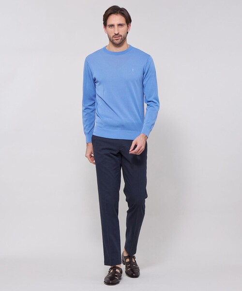 MACKINTOSH LONDON（マッキントッシュ ロンドン）の「【WEB・一部店舗限定】ハイゲージコットンクルーネックニット（ニット/セーター・メンズ・ネイビー/ブルー系その他4/グレー・XL/L/M）」の13枚目の写真