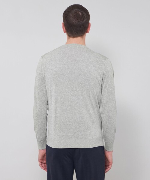 MACKINTOSH LONDON（マッキントッシュ ロンドン）の「【WEB・一部店舗限定】ハイゲージコットンクルーネックニット（ニット/セーター・メンズ・ネイビー/ブルー系その他4/グレー・XL/L/M）」の9枚目の写真