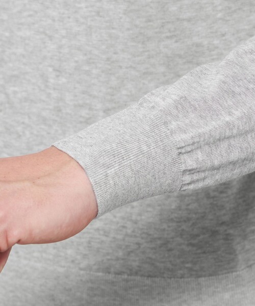 MACKINTOSH LONDON（マッキントッシュ ロンドン）の「【WEB・一部店舗限定】ハイゲージコットンクルーネックニット（ニット/セーター・メンズ・ネイビー/ブルー系その他4/グレー・XL/L/M）」の8枚目の写真