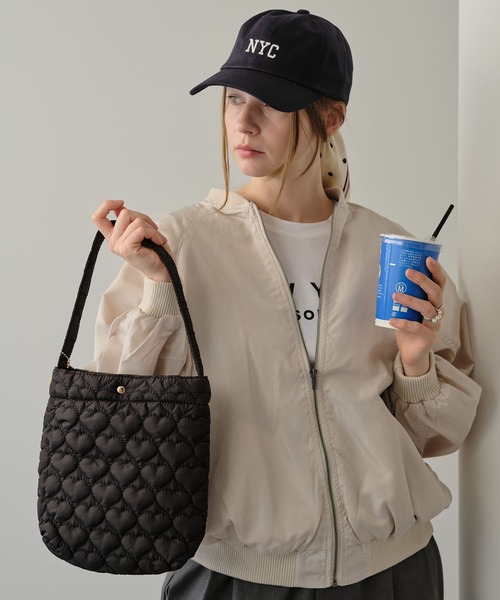 ZAKKA-BOX(ザッカボックス)の「ワンハンドルハートミニバッグ(トートバッグ・レディース・ブラック/クリーム・FREE)」の3枚目の写真