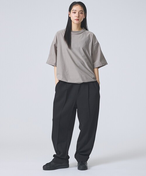 FORTUNA HOMME(フォルトゥナオム)の「【FORTUNA /フォルトゥナ】ECOTEC BaloonTee/エコテックバルーンTシャツ/ユニセックス/【WEB限定】(Tシャツ/カットソー・メンズ・ライトグレー/ブラック/グレイッシュベージュ・L/M)」の4枚目の写真