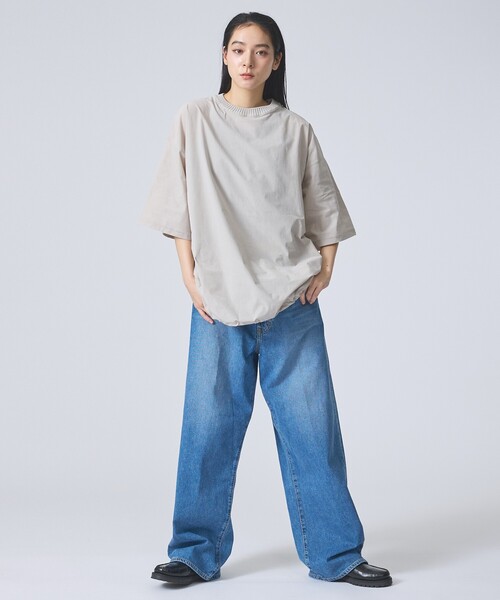 FORTUNA HOMME(フォルトゥナオム)の「【FORTUNA /フォルトゥナ】ECOTEC BaloonTee/エコテックバルーンTシャツ/ユニセックス/【WEB限定】(Tシャツ/カットソー・メンズ・ライトグレー/ブラック/グレイッシュベージュ・L/M)」の10枚目の写真
