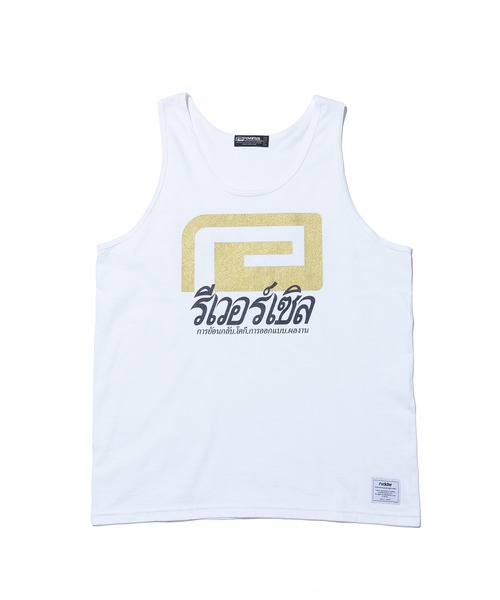 reversal.dogi.design.works(リバーサル・ドーギ・デザイン・ワークス)の「<reversal/リバーサル>THAI BIG MARK COTTON TANKTOP(タンクトップ・メンズ・ホワイト/ブラック・MEDIUM/LARGE/X-LARGE)」の2枚目の写真