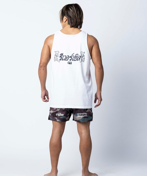 reversal.dogi.design.works(リバーサル・ドーギ・デザイン・ワークス)の「<reversal/リバーサル>THAI BIG MARK COTTON TANKTOP(タンクトップ・メンズ・ホワイト/ブラック・MEDIUM/LARGE/X-LARGE)」の4枚目の写真