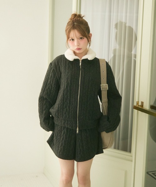 TITTY&CO.（ティティーアンドコー）の「ニットジップセットアップ（セットアップ・レディース・グレー/ブラウン/ライトグレー・FREE）」の13枚目の写真