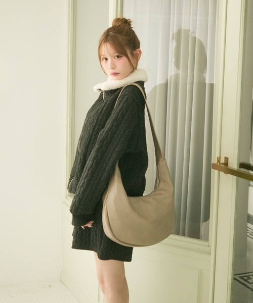 TITTY&CO.（ティティーアンドコー）の「ニットジップセットアップ（セットアップ・レディース・グレー/ブラウン/ライトグレー・FREE）」の14枚目の写真