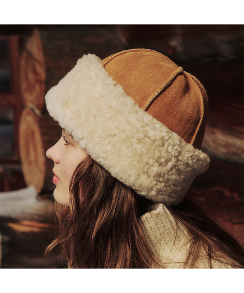 TALVISHEARLING HAT [CAMEL]
