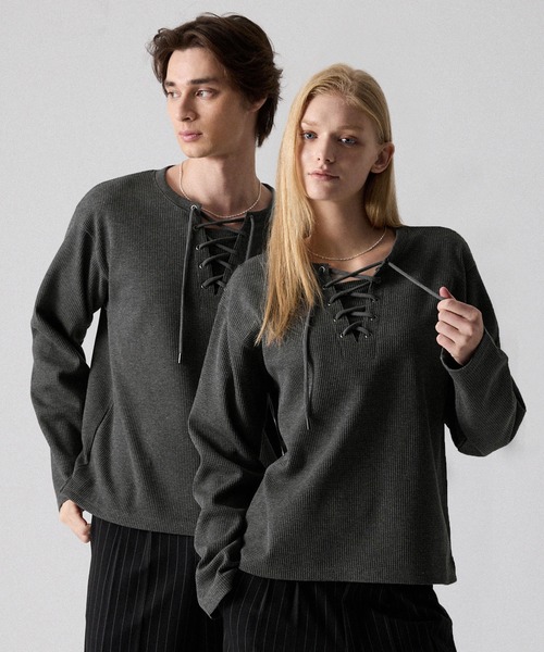 CLEL】Functionary Thermal Lace-Up T-Shirt / ファンクショナリー