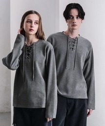 CLEL(�N���C��)�́yCLEL�zFunctionary Thermal Lace-Up T-Shirt / �t�@���N�V���i���[ �T�[�}�����[�X�A�b�vT�V���c(����T)(T�V���c/�J�b�g�\�[)