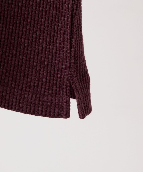 CLEL(クレイル)の「【CLEL】Functionary Thermal Lace-Up T-Shirt / ファンクショナリー サーマルレースアップTシャツ(ロンT)(抗菌防臭/吸水速乾)(Tシャツ/カットソー・メンズ・ワイン/グレイッシュベージュ/杢グレー/ネイビー/ブラック・S/M/L/XS)」の12枚目の写真