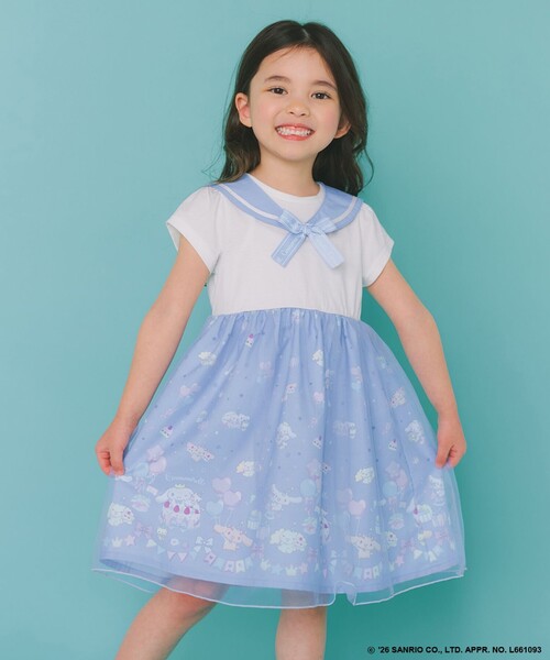 シナモロール×ANY KIDS】2WAY セーラーカラーワンピース（ワンピース