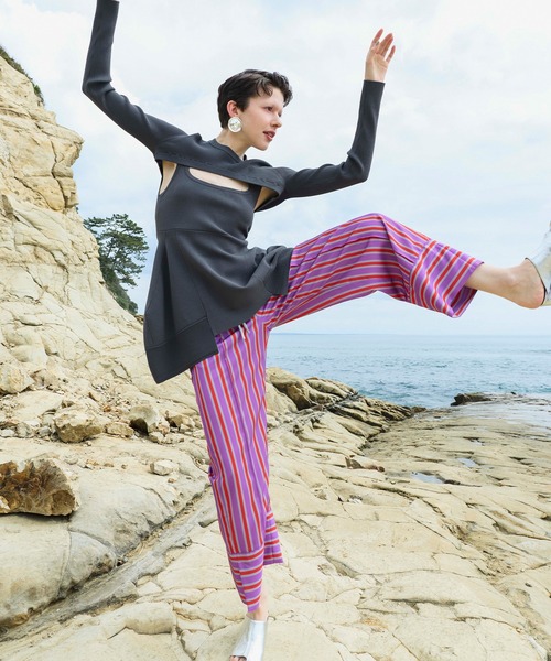 OMMO（オーエムエムオー）の「MULTI STRIPE PT（その他パンツ・レディース・ピンク/グリーン・36/38）」の22枚目の写真