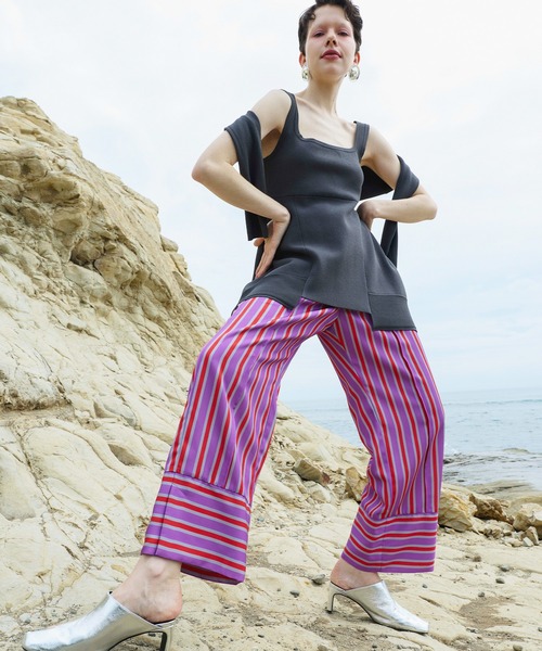 OMMO（オーエムエムオー）の「MULTI STRIPE PT（その他パンツ・レディース・ピンク/グリーン・36/38）」の20枚目の写真
