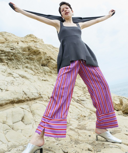 OMMO（オーエムエムオー）の「MULTI STRIPE PT（その他パンツ・レディース・ピンク/グリーン・36/38）」の21枚目の写真