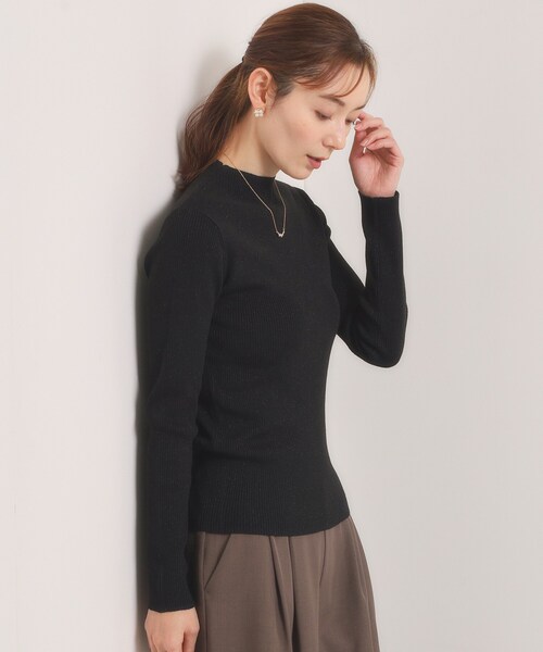 ITS'DEMO（イッツデモ）の「【手洗い可】ラメリブニット（ニット/セーター・レディース・ブラック/オフホワイト/ベビーピンク/サックスブルー・00）」の19枚目の写真