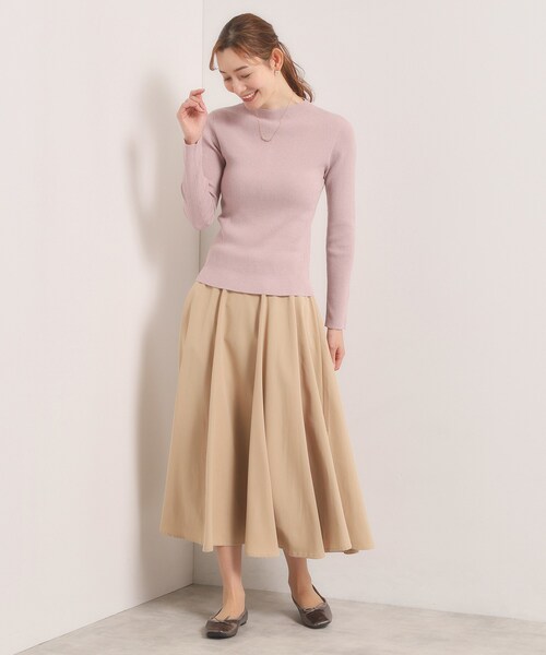 ITS'DEMO（イッツデモ）の「【手洗い可】ラメリブニット（ニット/セーター・レディース・ブラック/オフホワイト/ベビーピンク/サックスブルー・00）」の12枚目の写真