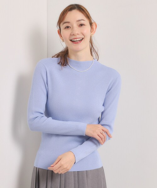 ITS'DEMO（イッツデモ）の「【手洗い可】ラメリブニット（ニット/セーター・レディース・ブラック/オフホワイト/ベビーピンク/サックスブルー・00）」の15枚目の写真