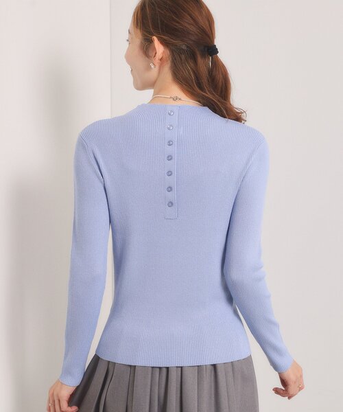 ITS'DEMO（イッツデモ）の「【手洗い可】ラメリブニット（ニット/セーター・レディース・ブラック/オフホワイト/ベビーピンク/サックスブルー・00）」の16枚目の写真