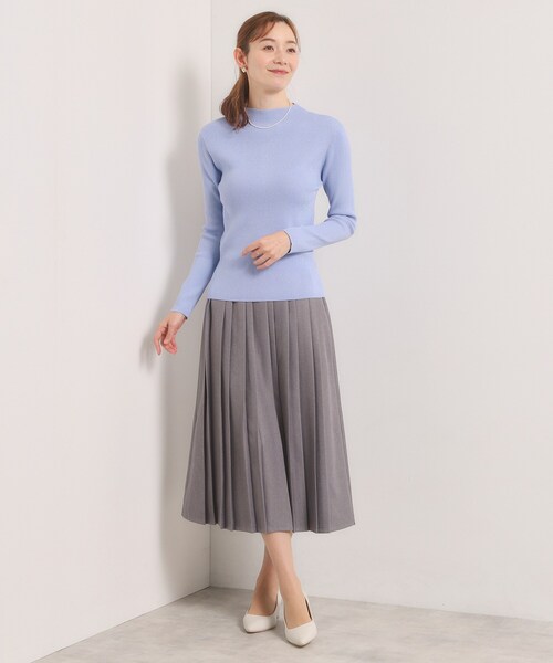 ITS'DEMO（イッツデモ）の「【手洗い可】ラメリブニット（ニット/セーター・レディース・ブラック/オフホワイト/ベビーピンク/サックスブルー・00）」の17枚目の写真