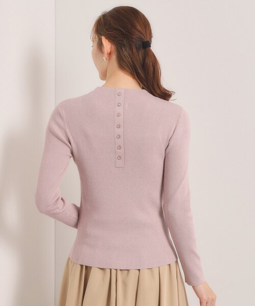 ITS'DEMO（イッツデモ）の「【手洗い可】ラメリブニット（ニット/セーター・レディース・ブラック/オフホワイト/ベビーピンク/サックスブルー・00）」の9枚目の写真