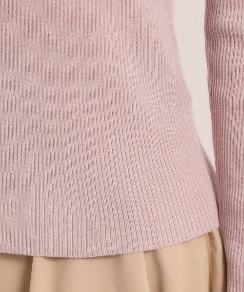 ITS'DEMO（イッツデモ）の「【手洗い可】ラメリブニット（ニット/セーター・レディース・ブラック/オフホワイト/ベビーピンク/サックスブルー・00）」の6枚目の写真