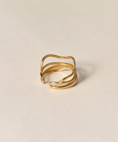 novice（ノーヴィス）の「【novice】Layer Flow Ring［Stainless］（リング・レディース・シルバー/ゴールド・FREE）」の3枚目の写真