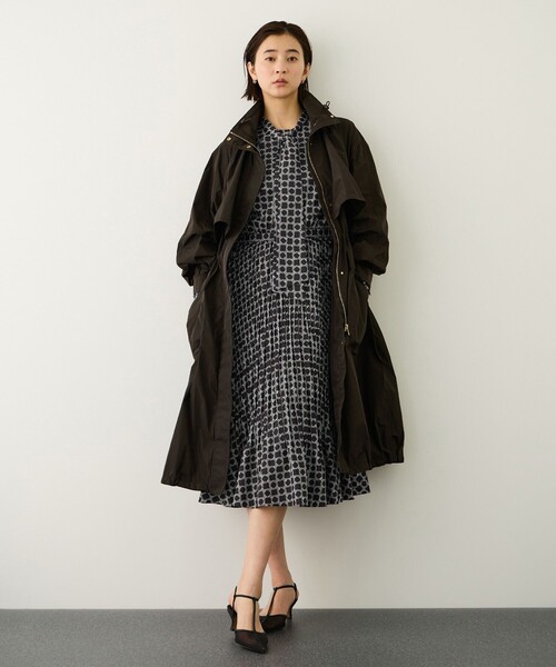 ROPE'(ロペ)の「ship's rope' オリジナルプリントプリーツタイワンピース(シャツワンピース・レディース・ネイビー/キャメル・36/38)」の12枚目の写真