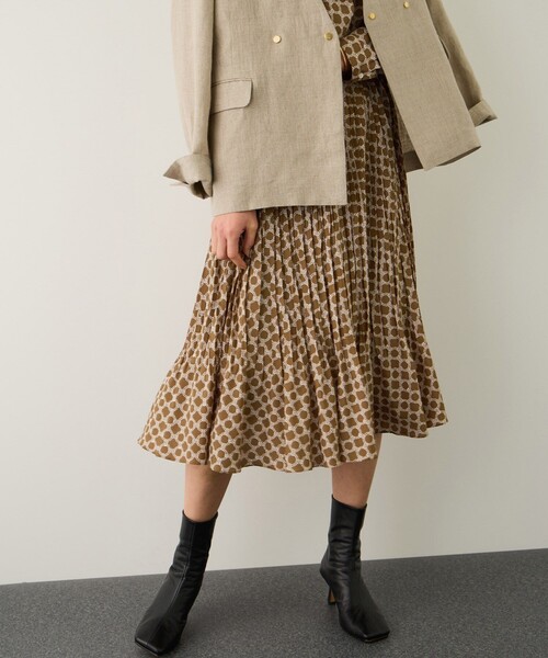 ROPE'(ロペ)の「ship's rope' オリジナルプリントプリーツタイワンピース(シャツワンピース・レディース・ネイビー/キャメル・36/38)」の16枚目の写真