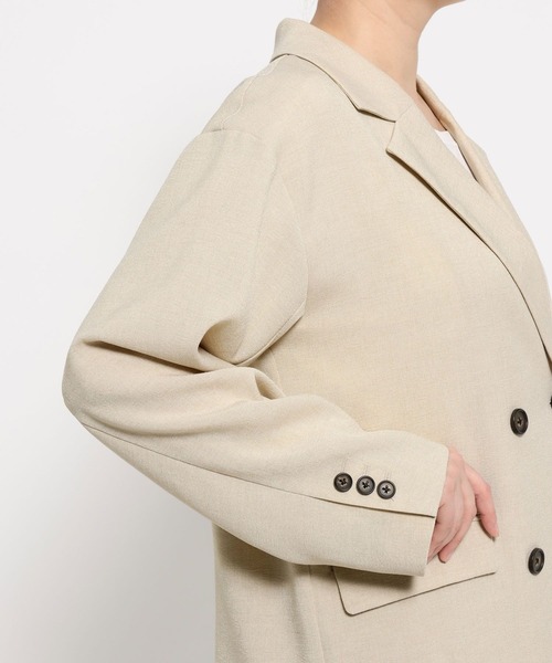 LOWRYS FARM（ローリーズファーム）の「ホップサックダブルジャケット 602803（その他アウター・レディース・チャコールグレー/ブラウン/ベージュ・FREE）」の7枚目の写真