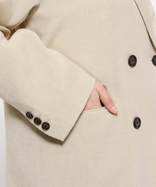 LOWRYS FARM（ローリーズファーム）の「ホップサックダブルジャケット 602803（その他アウター・レディース・チャコールグレー/ブラウン/ベージュ・FREE）」の8枚目の写真