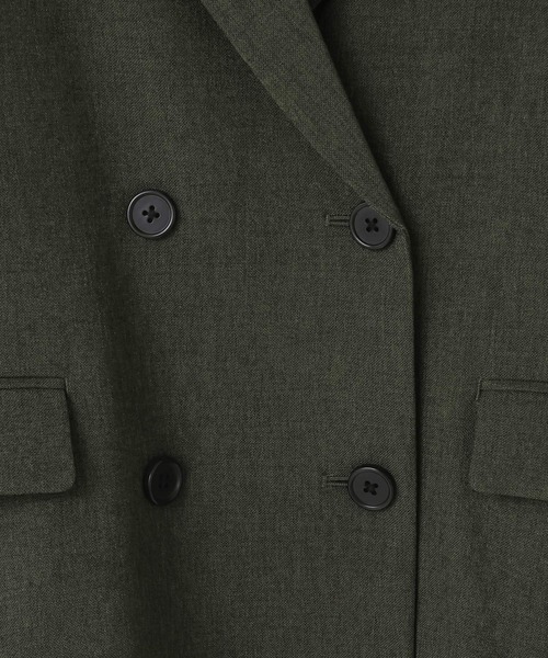 LOWRYS FARM（ローリーズファーム）の「ホップサックダブルジャケット 602803（その他アウター・レディース・チャコールグレー/ブラウン/ベージュ・FREE）」の4枚目の写真