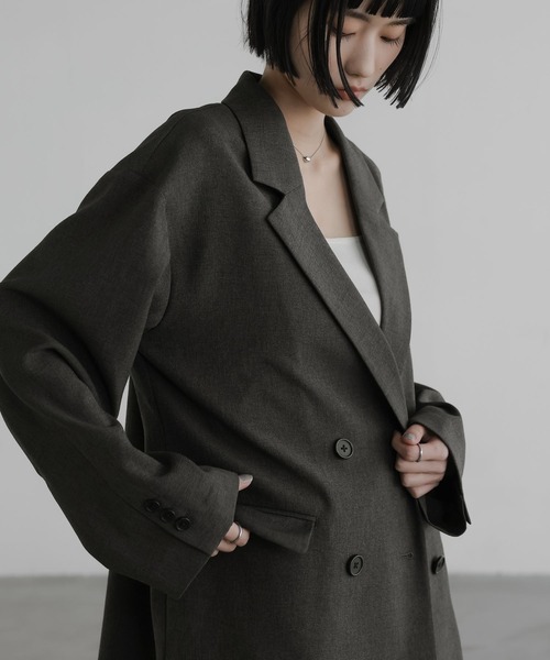 LOWRYS FARM（ローリーズファーム）の「ホップサックダブルジャケット 602803（その他アウター・レディース・チャコールグレー/ブラウン/ベージュ・FREE）」の13枚目の写真