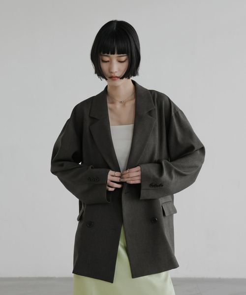 LOWRYS FARM（ローリーズファーム）の「ホップサックダブルジャケット 602803（その他アウター・レディース・チャコールグレー/ブラウン/ベージュ・FREE）」の14枚目の写真