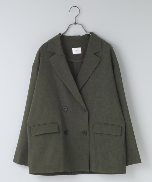 LOWRYS FARM（ローリーズファーム）の「ホップサックダブルジャケット 602803（その他アウター・レディース・チャコールグレー/ブラウン/ベージュ・FREE）」の6枚目の写真