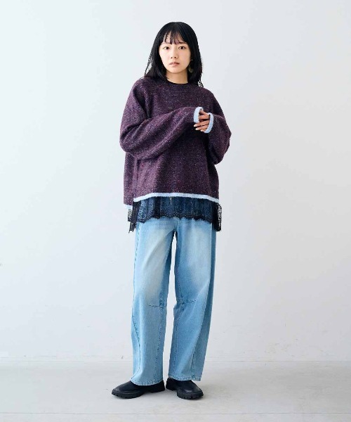 MEDE19F(メデジュウキュウ)の「MEDE19F ヘムレーストップス(Tシャツ/カットソー・レディース・ホワイト/ブラック/グレイッシュベージュ・L/3L/LL/M)」の22枚目の写真