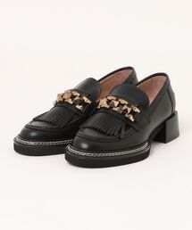 LANVIN en Bleu | スタッズモチーフフリンジローファー(ローファー)