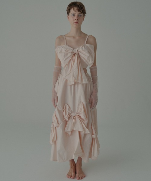 HONEY MI HONEY(ハニーミーハニー)の「taffeta ribbon drape skirt(スカート・レディース・ブラック/ピンク/ホワイト・FREE)」の6枚目の写真