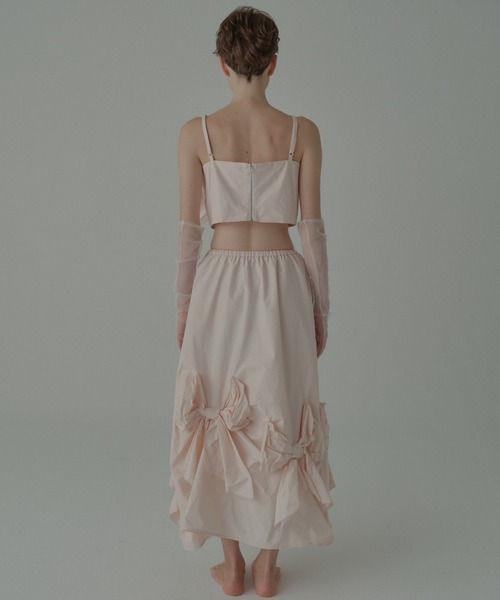 HONEY MI HONEY(ハニーミーハニー)の「taffeta ribbon drape skirt(スカート・レディース・ブラック/ピンク/ホワイト・FREE)」の7枚目の写真